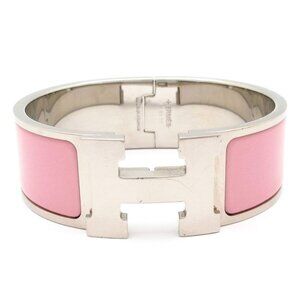 Hermes Bangle Clic Clac Silver Pink Silver X Pink